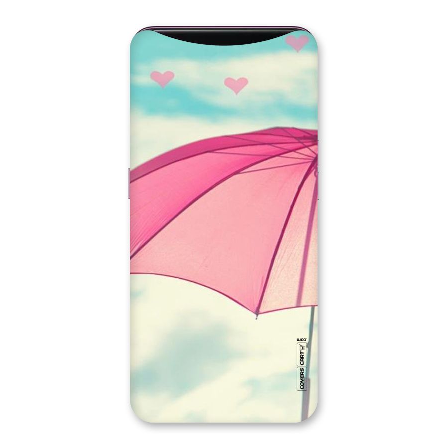 Cute Pink Umbrella Back Case for Oppo Find X