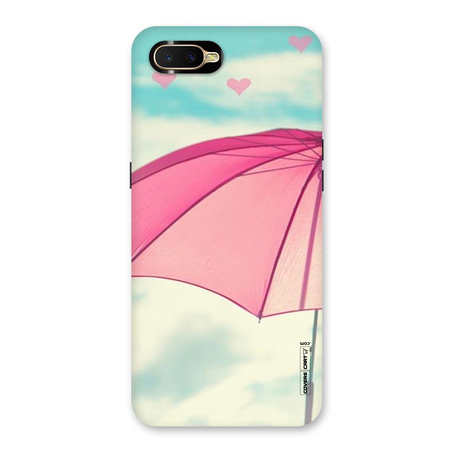 Cute Pink Umbrella Back Case for Oppo K1