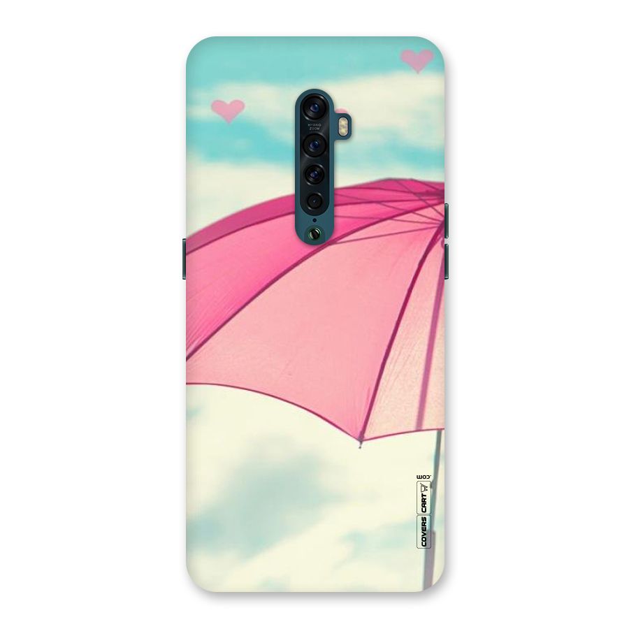 Cute Pink Umbrella Back Case for Oppo Reno2