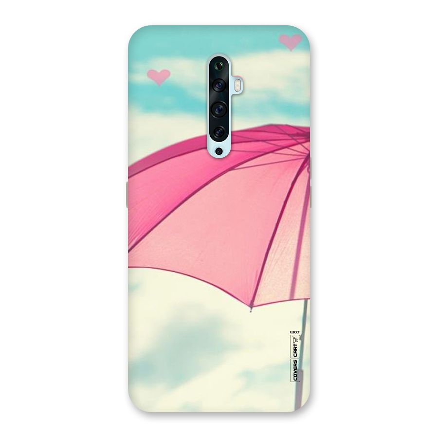Cute Pink Umbrella Back Case for Oppo Reno2 F