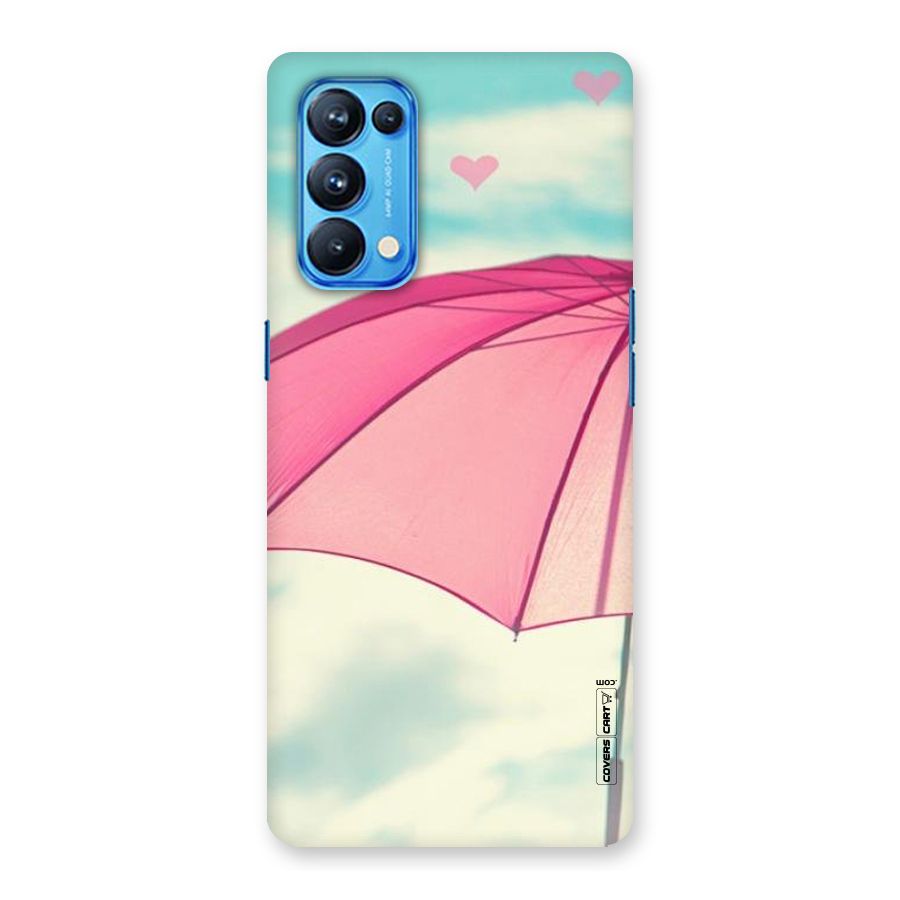 Cute Pink Umbrella Back Case for Oppo Reno5 Pro 5G
