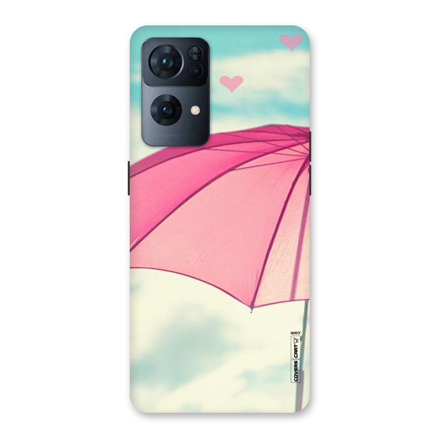 Cute Pink Umbrella Back Case for Oppo Reno7 Pro 5G