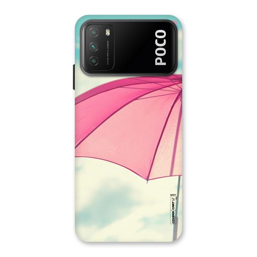 Cute Pink Umbrella Back Case for Poco M3