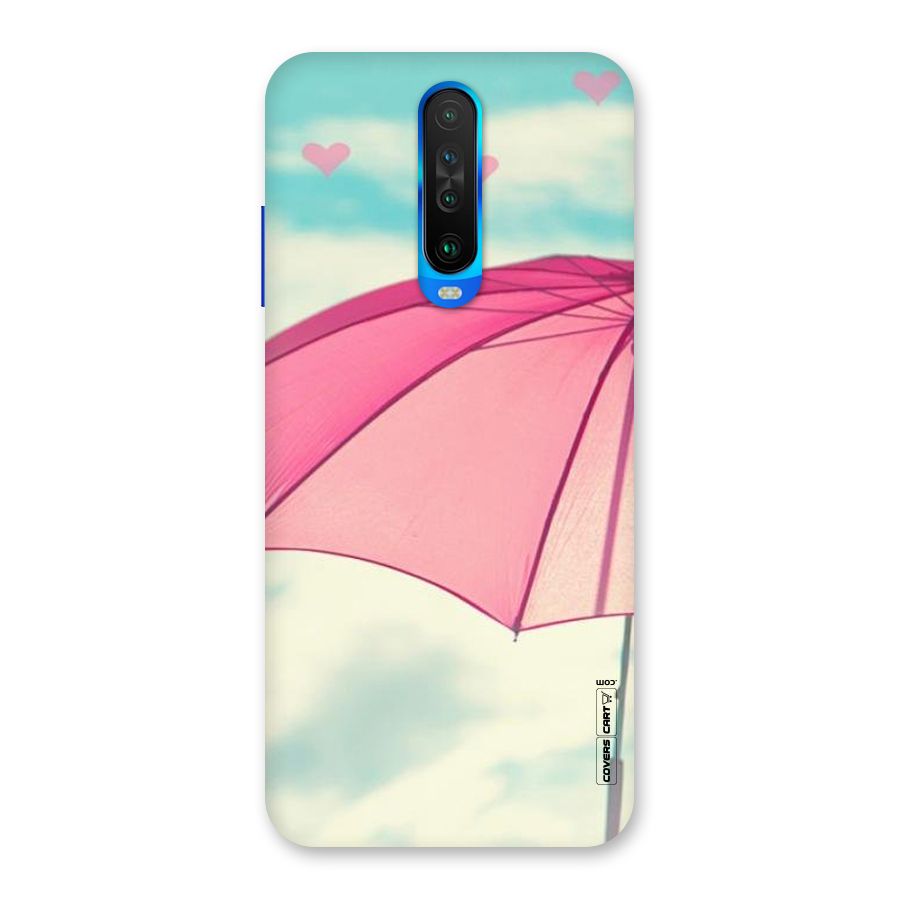 Cute Pink Umbrella Back Case for Poco X2