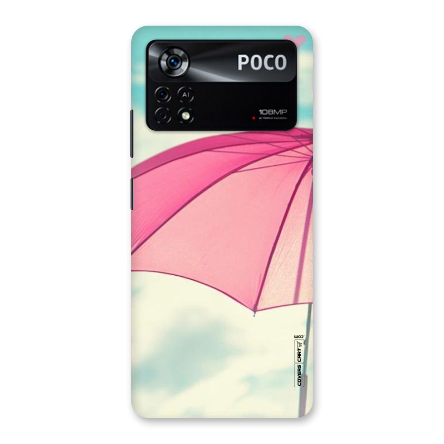 Cute Pink Umbrella Back Case for Poco X4 Pro 5G