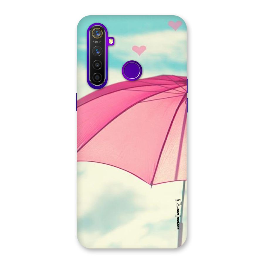 Cute Pink Umbrella Back Case for Realme 5 Pro