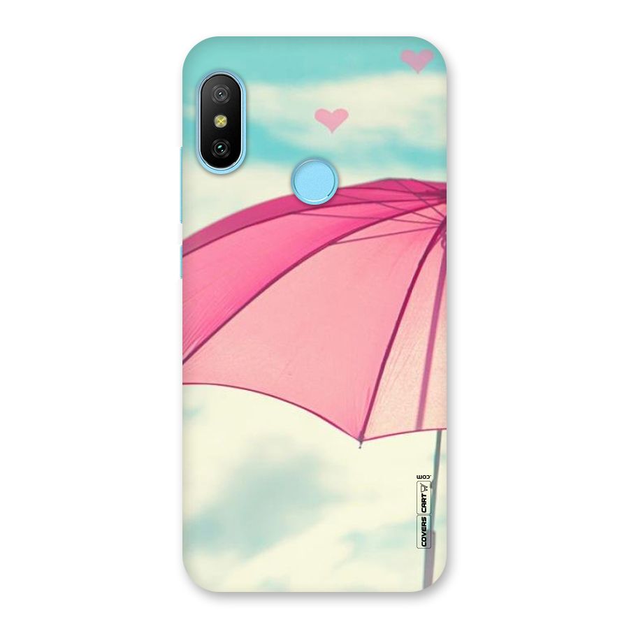 Cute Pink Umbrella Back Case for Redmi 6 Pro
