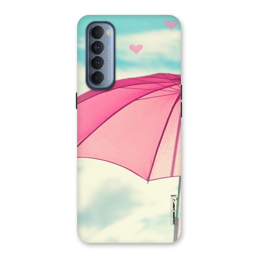 Cute Pink Umbrella Back Case for Reno4 Pro