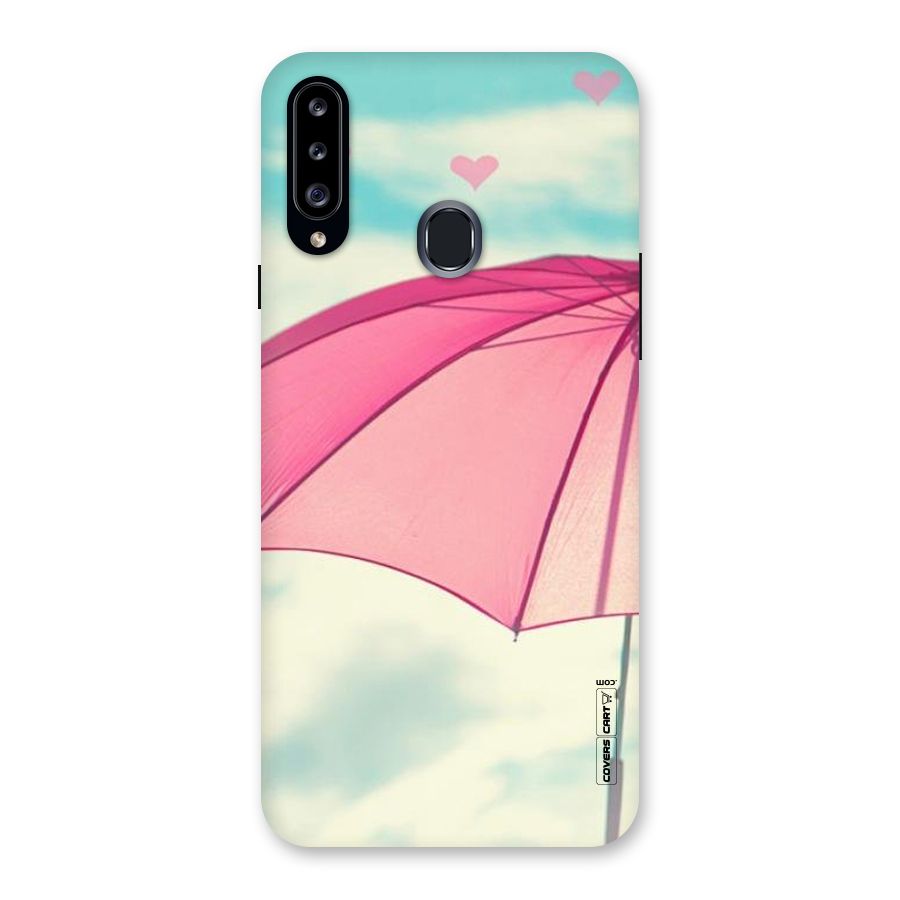 Cute Pink Umbrella Back Case for Samsung Galaxy A20s