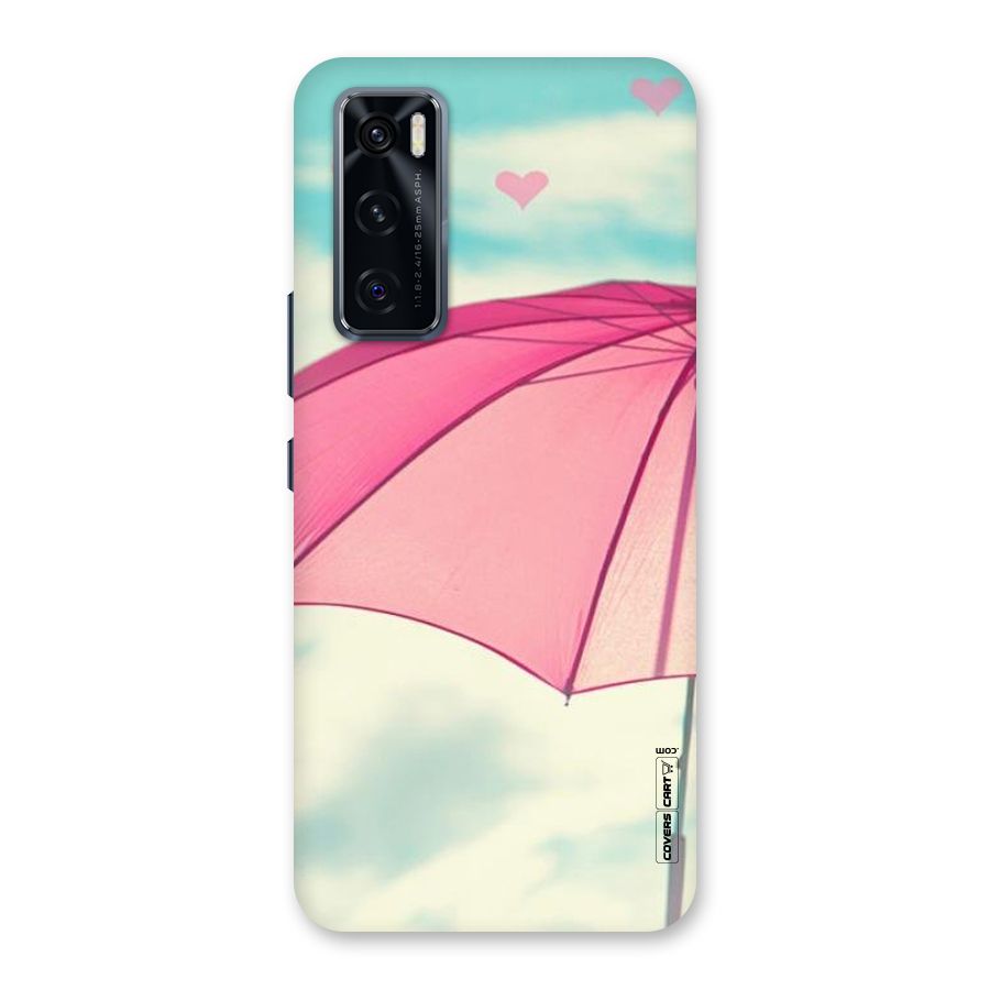 Cute Pink Umbrella Back Case for Vivo V20 SE