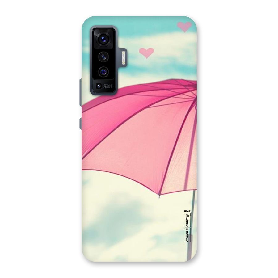 Cute Pink Umbrella Back Case for Vivo X50