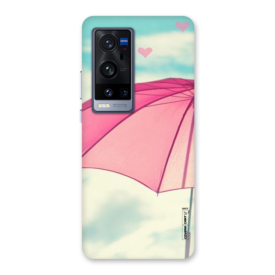 Cute Pink Umbrella Back Case for Vivo X60 Pro Plus