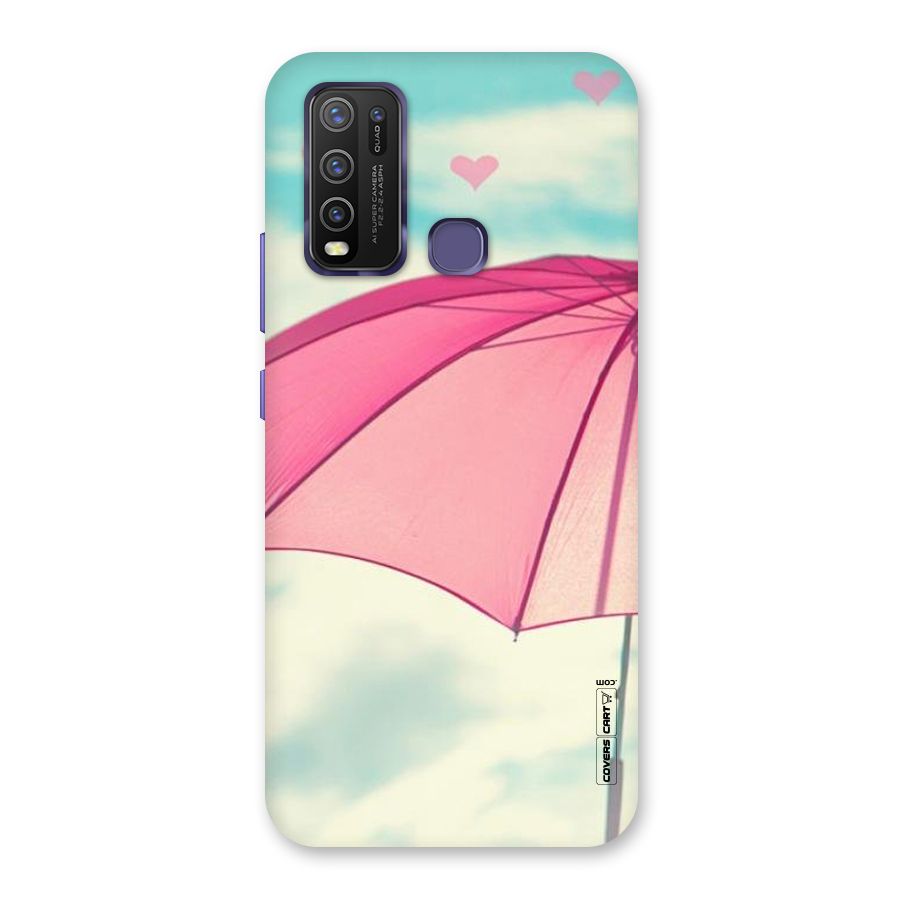 Cute Pink Umbrella Back Case for Vivo Y30
