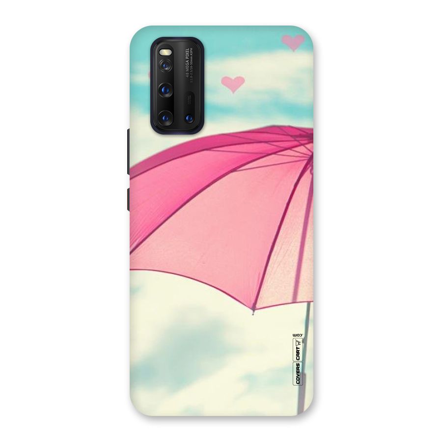 Cute Pink Umbrella Back Case for Vivo iQOO 3