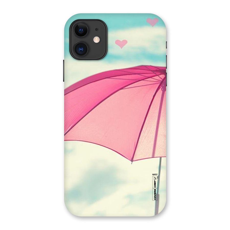 Cute Pink Umbrella Back Case for iPhone 11