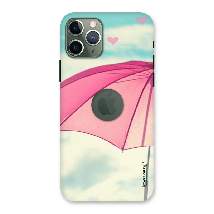 Cute Pink Umbrella Back Case for iPhone 11 Pro Logo  Cut