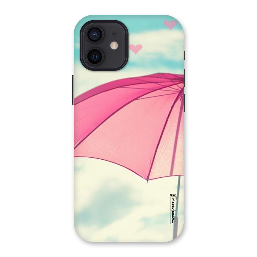 Cute Pink Umbrella Back Case for iPhone 12