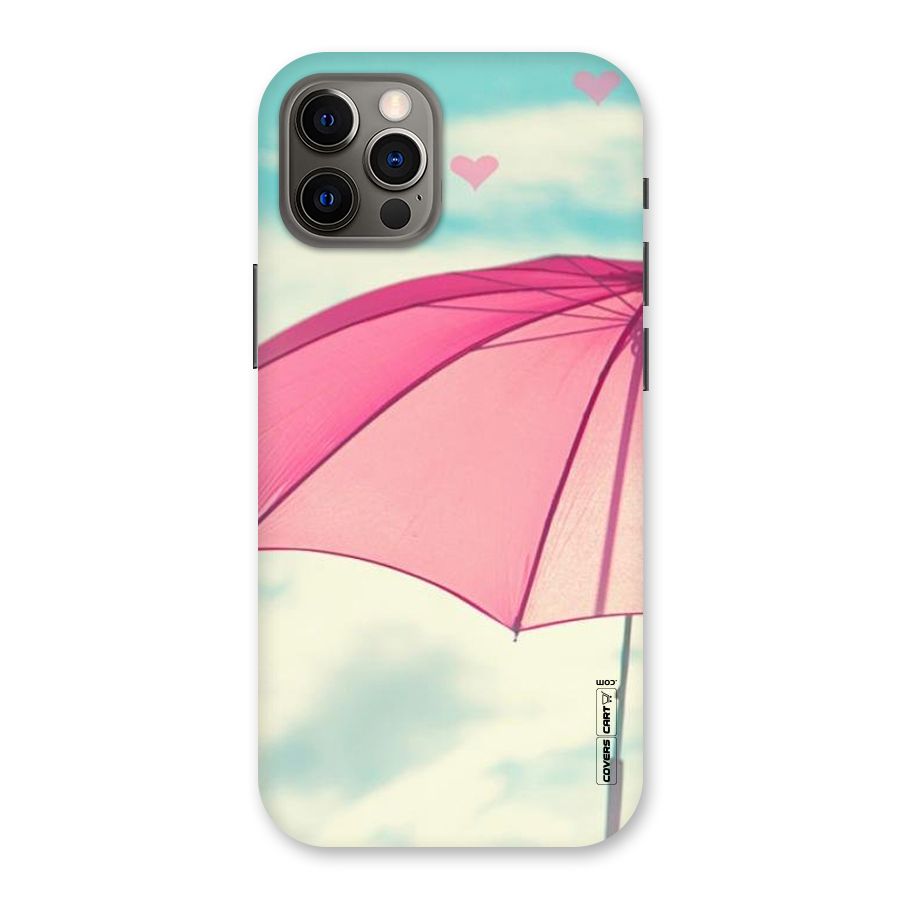 Cute Pink Umbrella Back Case for iPhone 12 Pro