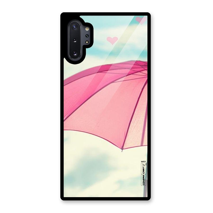 Cute Pink Umbrella Glass Back Case for Galaxy Note 10 Plus