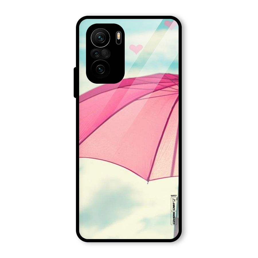 Cute Pink Umbrella Glass Back Case for Mi 11x
