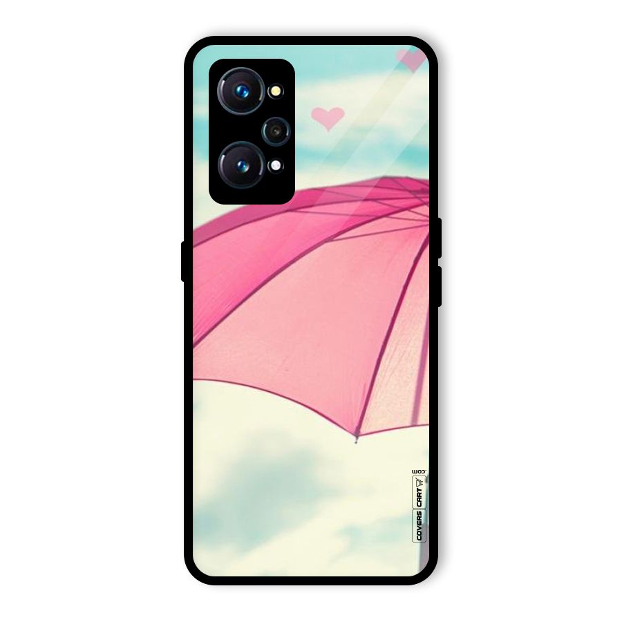 Cute Pink Umbrella Glass Back Case for Realme GT Neo2
