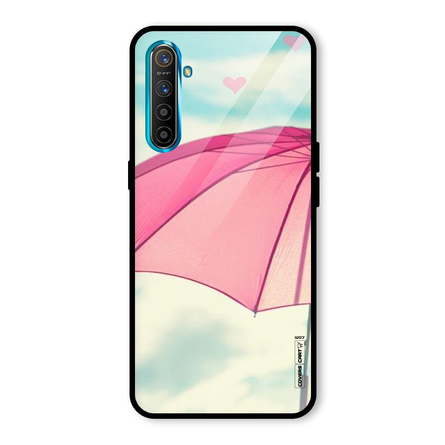 Cute Pink Umbrella Glass Back Case for Realme X2