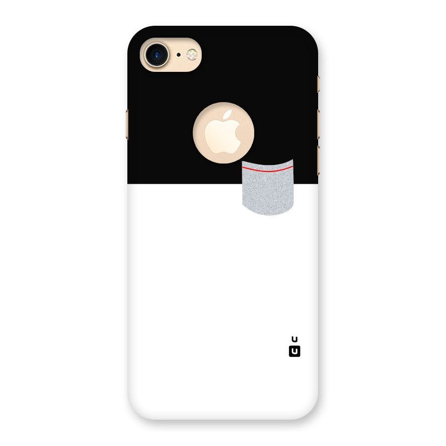 Cute Pocket Simple Back Case for iPhone 7 Logo Cut