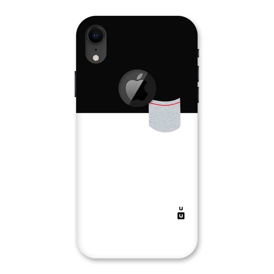 Cute Pocket Simple Back Case for iPhone XR Logo Cut