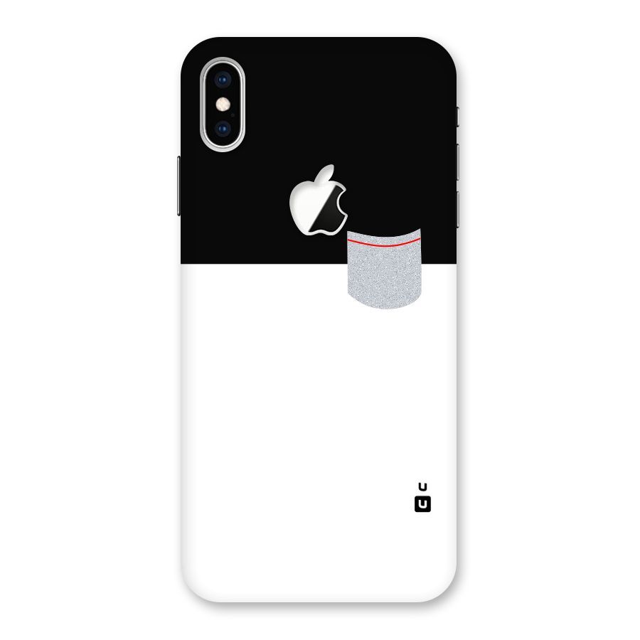 Cute Pocket Simple Back Case for iPhone XS Max Apple Cut