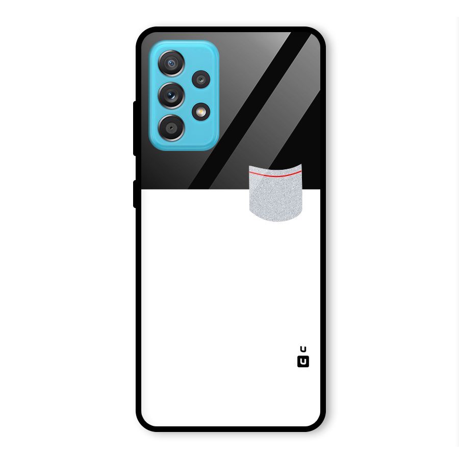 Cute Pocket Simple Glass Back Case for Galaxy A52s 5G