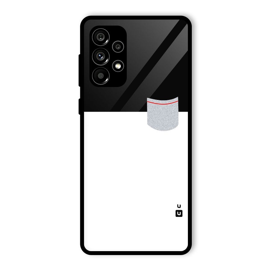 Cute Pocket Simple Glass Back Case for Galaxy A73 5G