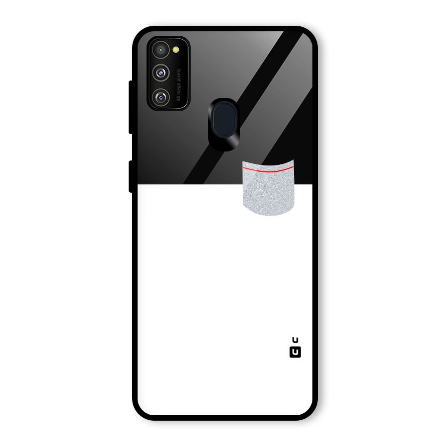 Cute Pocket Simple Glass Back Case for Galaxy M30s