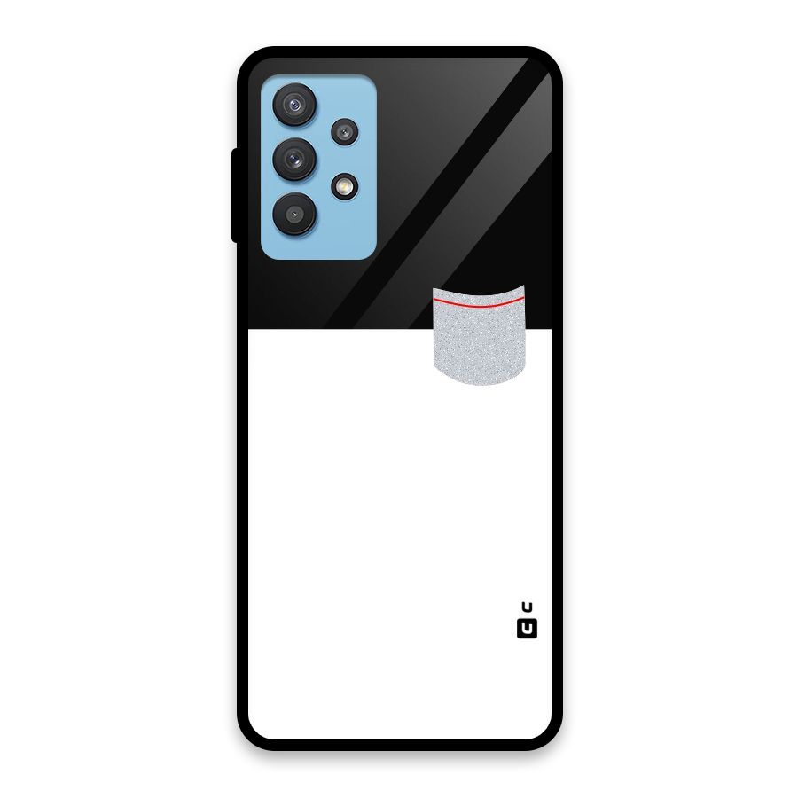 Cute Pocket Simple Glass Back Case for Galaxy M32 5G