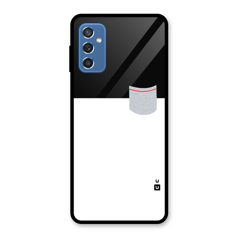Cute Pocket Simple Glass Back Case for Galaxy M52 5G