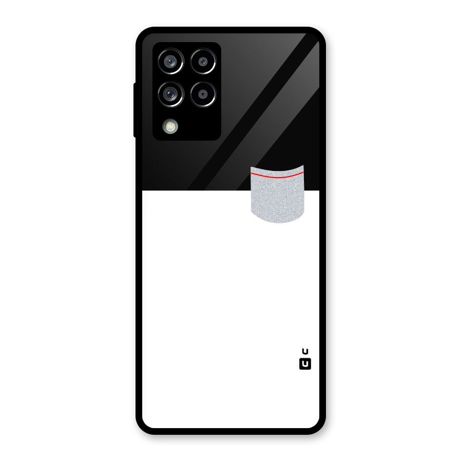 Cute Pocket Simple Glass Back Case for Galaxy M53 5G