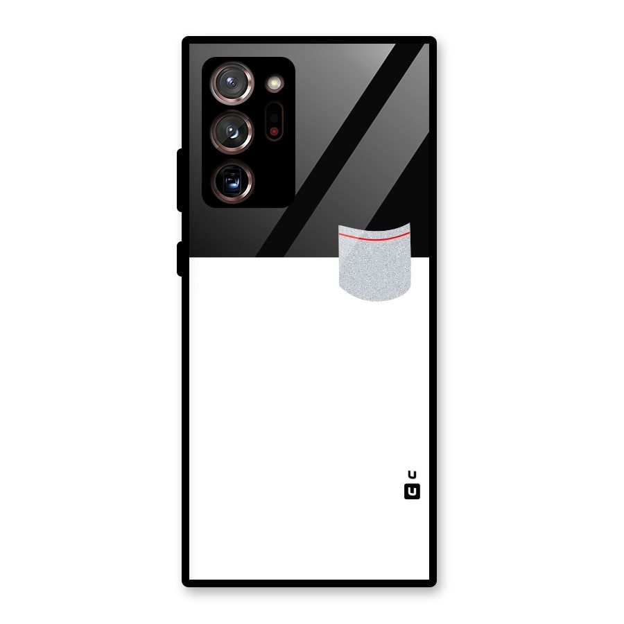 Cute Pocket Simple Glass Back Case for Galaxy Note 20 Ultra