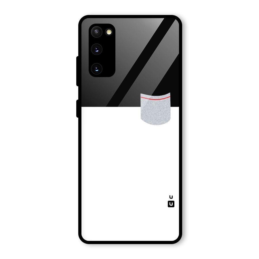 Cute Pocket Simple Glass Back Case for Galaxy S20 FE