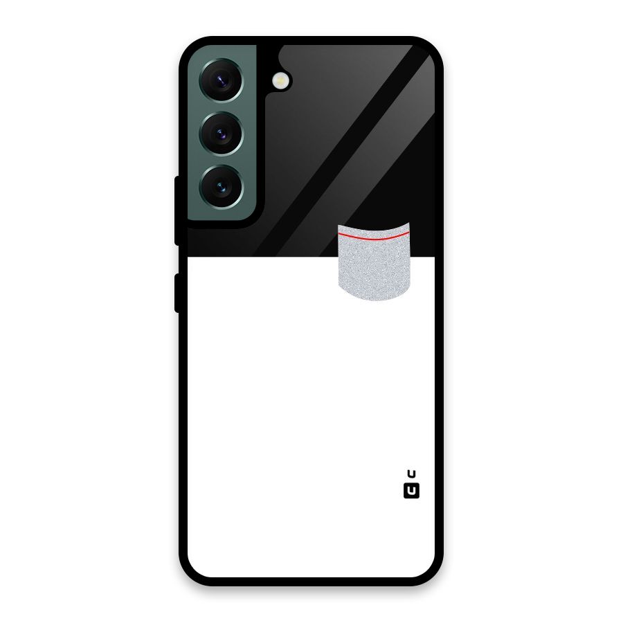 Cute Pocket Simple Glass Back Case for Galaxy S22 5G