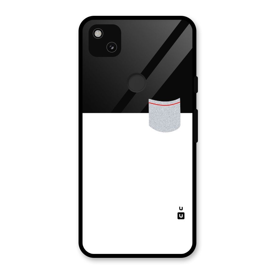 Cute Pocket Simple Glass Back Case for Google Pixel 4a