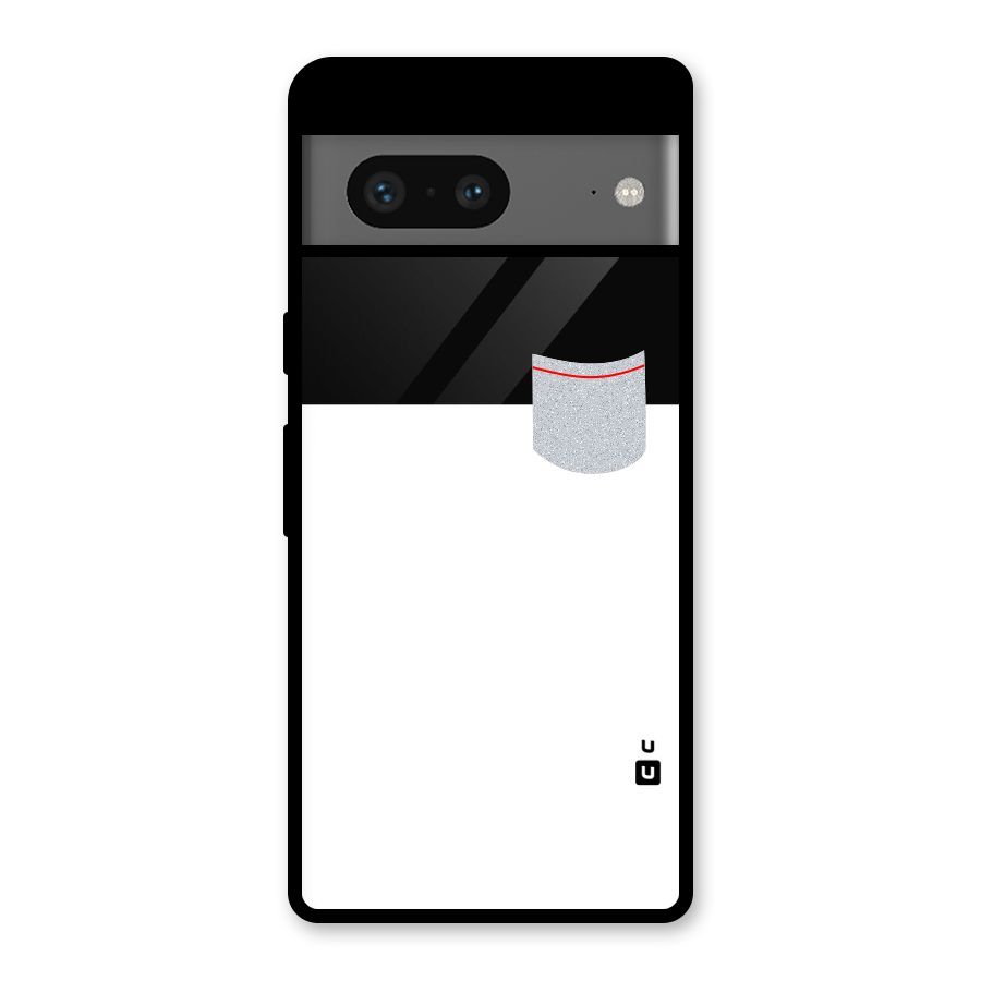Cute Pocket Simple Glass Back Case for Google Pixel 7