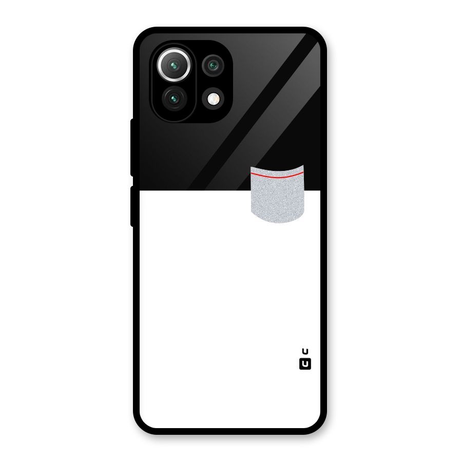 Cute Pocket Simple Glass Back Case for Mi 11 Lite NE 5G