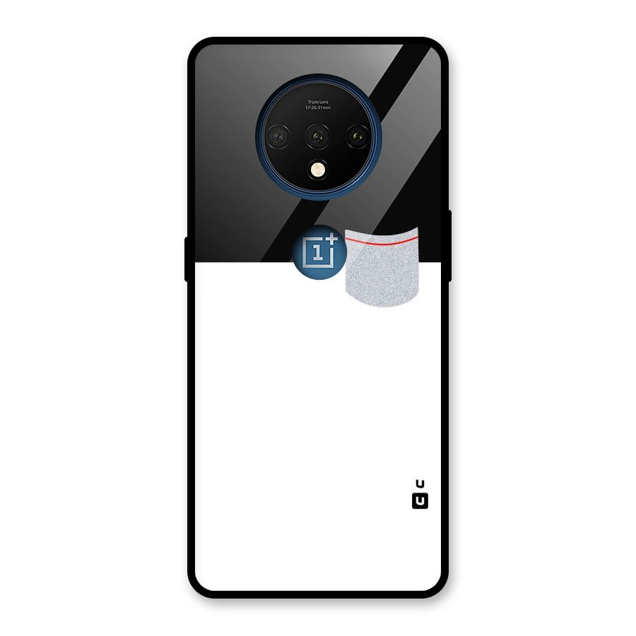 Cute Pocket Simple Glass Back Case for OnePlus 7T