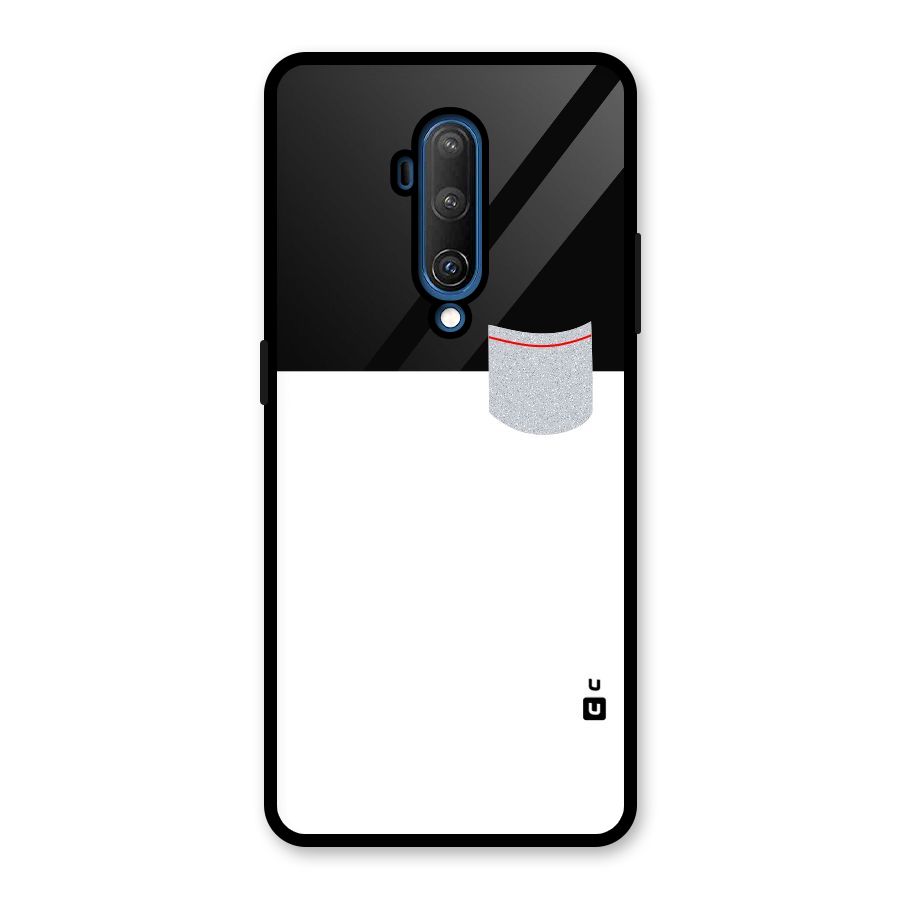 Cute Pocket Simple Glass Back Case for OnePlus 7T Pro