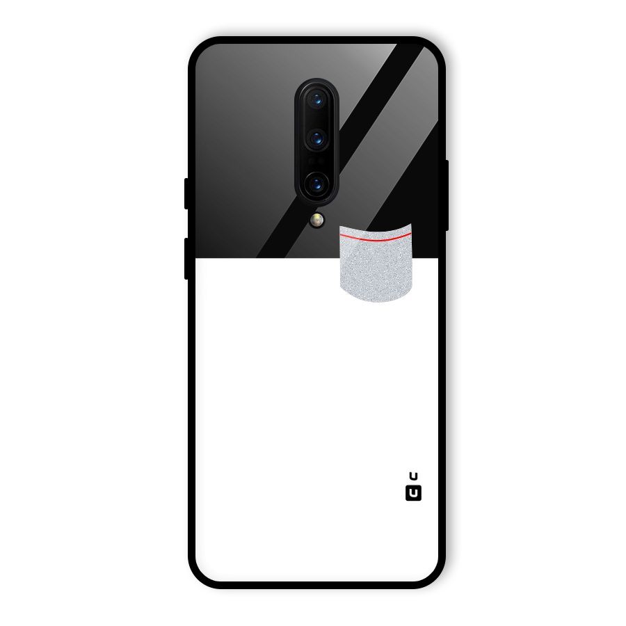 Cute Pocket Simple Glass Back Case for OnePlus 7 Pro