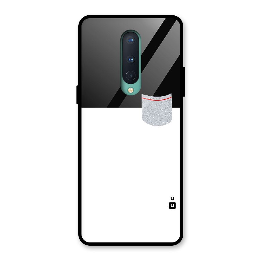 Cute Pocket Simple Glass Back Case for OnePlus 8