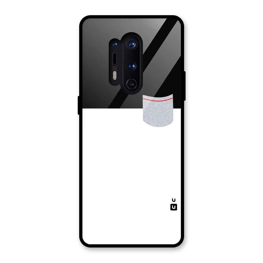 Cute Pocket Simple Glass Back Case for OnePlus 8 Pro