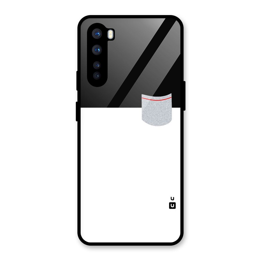 Cute Pocket Simple Glass Back Case for OnePlus Nord