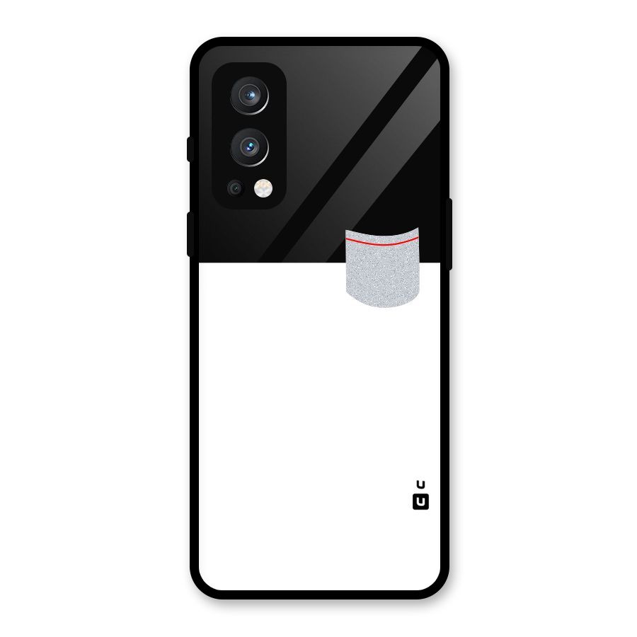 Cute Pocket Simple Glass Back Case for OnePlus Nord 2 5G
