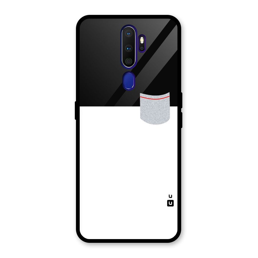 Cute Pocket Simple Glass Back Case for Oppo A9 (2020)