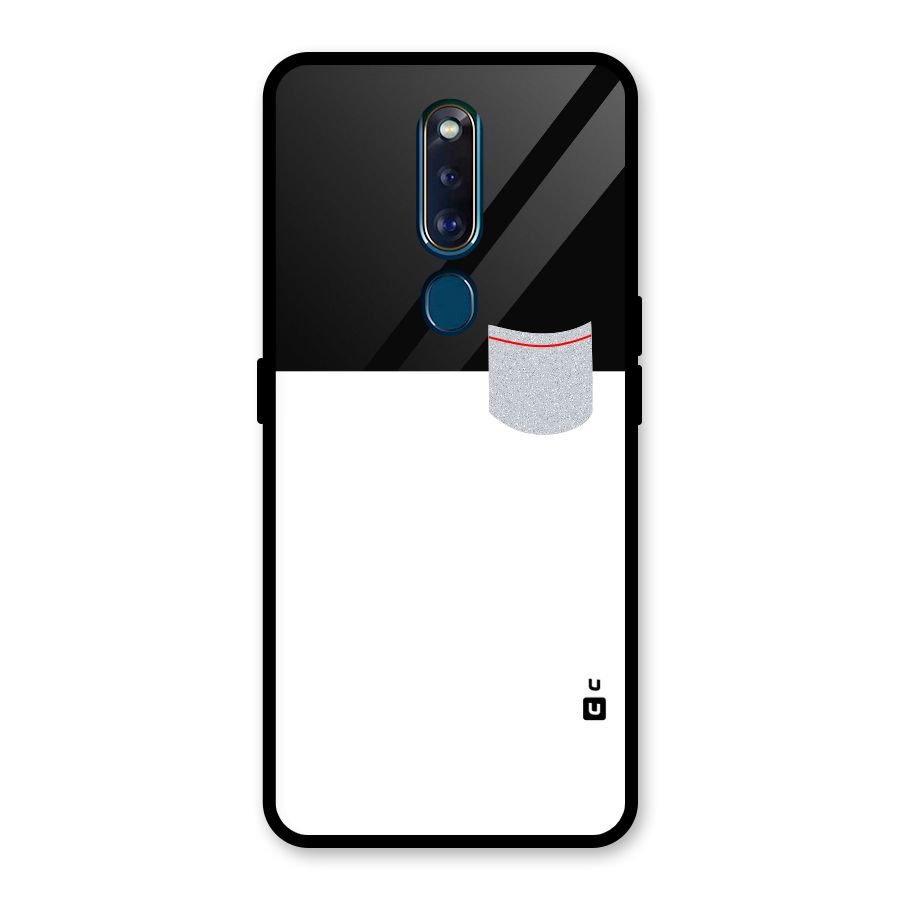 Cute Pocket Simple Glass Back Case for Oppo F11 Pro